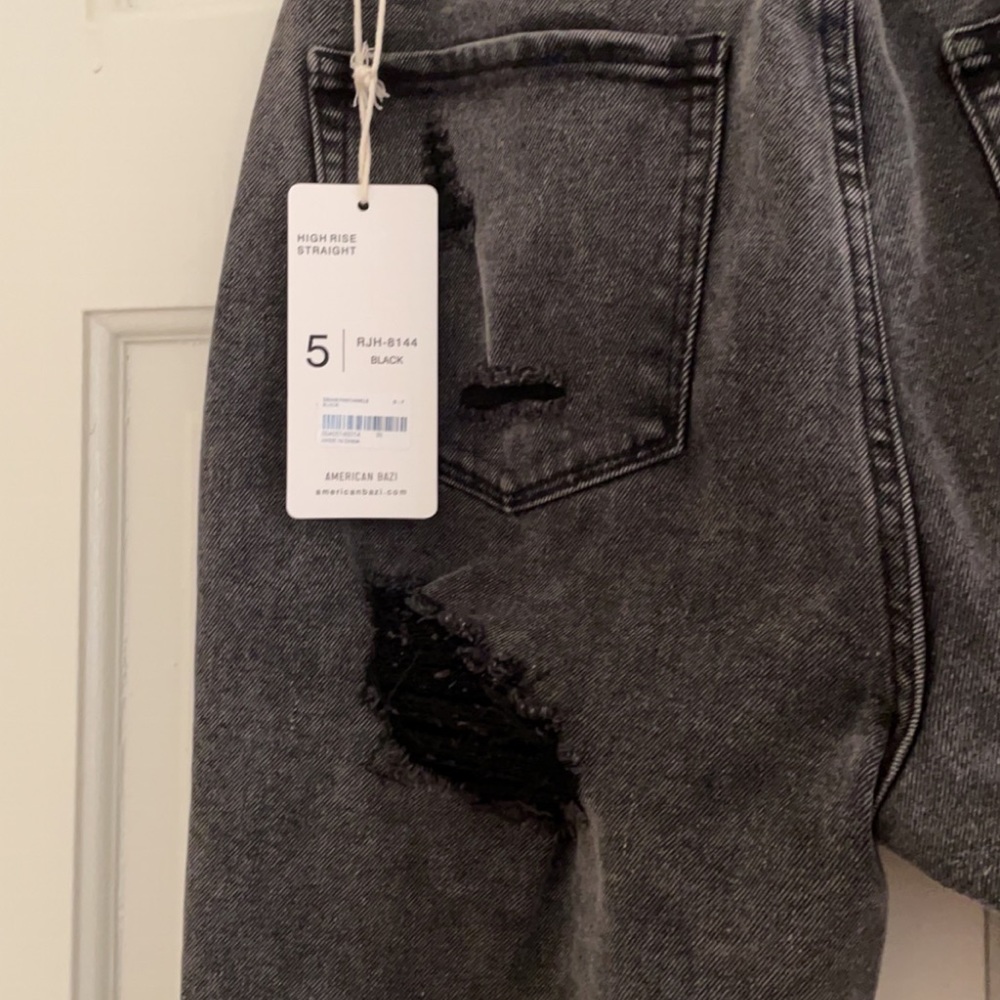 NWT High Rise Straight Black Jeans Forever 21 - Picture 7 of 8